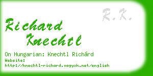 richard knechtl business card